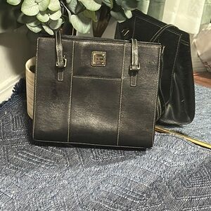 Dooney & Bourke Black Leather Structured Tote